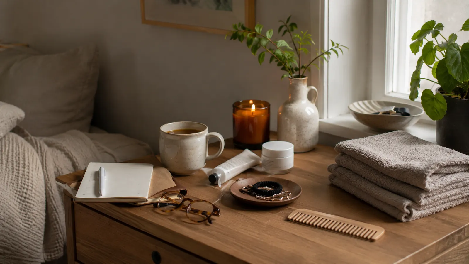 everyday wellbeing still life scandinavian home
