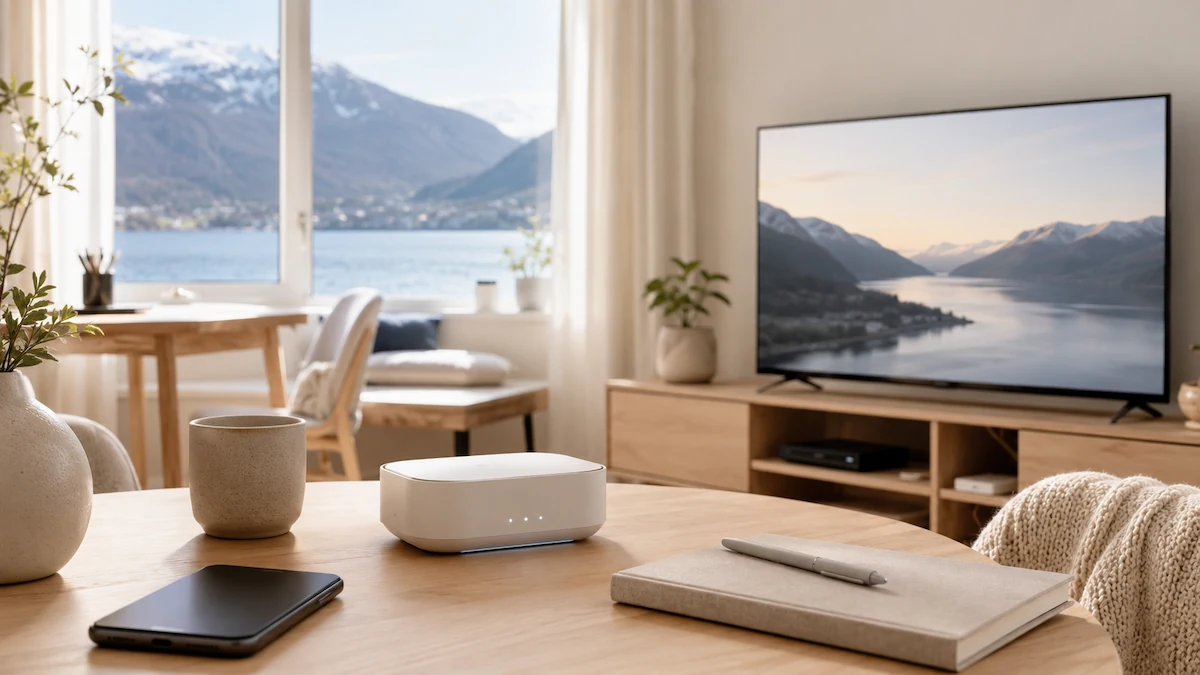 Mobil, bredbånd og TV i et moderne norsk hjem